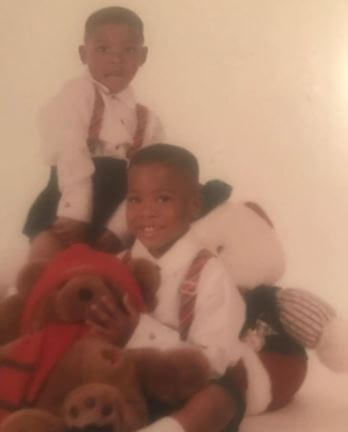 Childhood picture of Tevin along with his brother